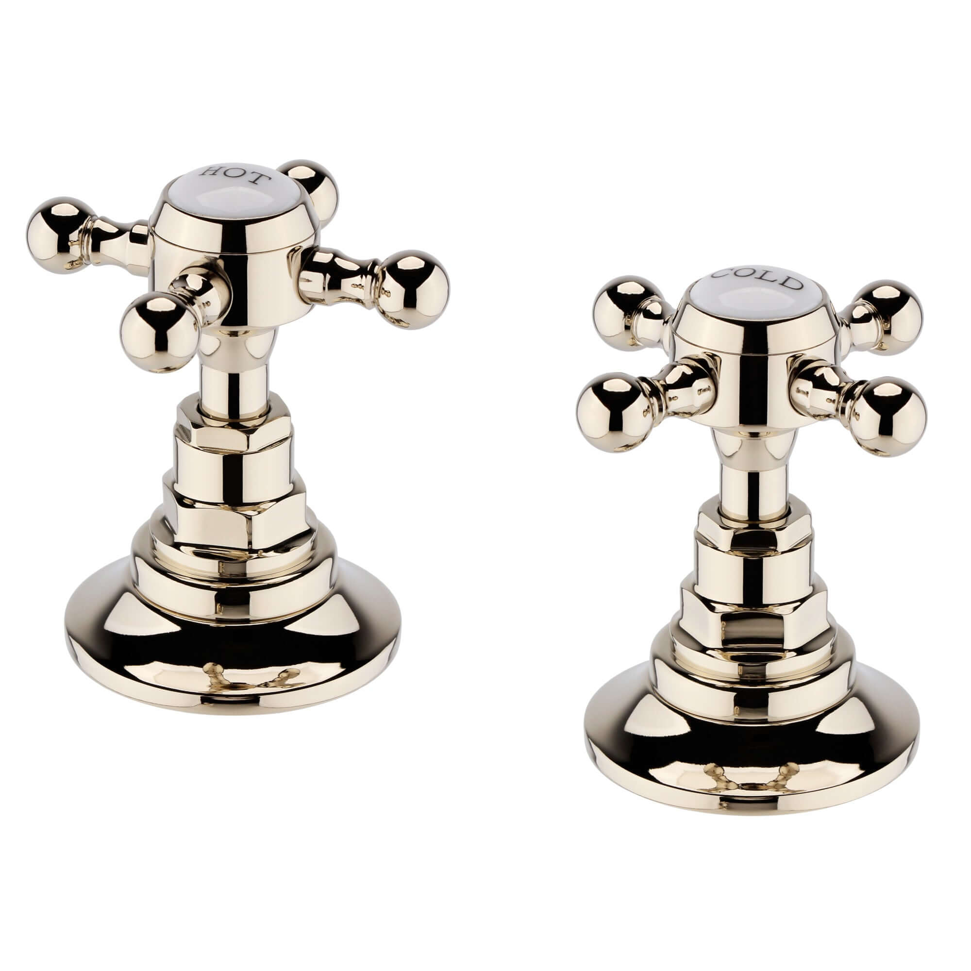 Buy Traditional 3/4" deck bath side valves (pair) - gold Online UK | HOUSE OF ENKI